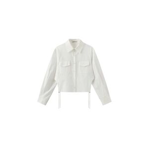 Cubic Pure Cotton Shirt with Cutout Side Seams White M female