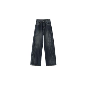 Cubic Vintage Style Straight leg Denim Jeans Dark Blue Medium female