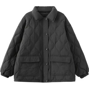 Cubic Diamond Padded Short Puffer Jacket Black UN female