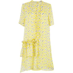 Cubic Mid-Length Floral Dress Yellow S female