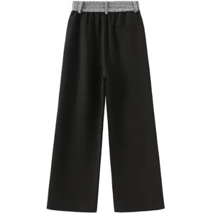 Cubic Wide Leg Casual Tailored Pants Gray S female