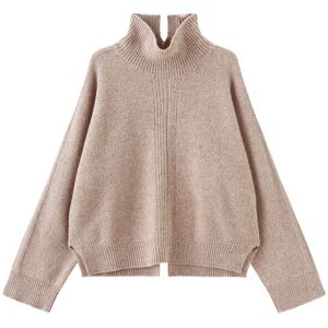 Cubic High Neck Sheep Wool Sweater Rosy Brown UN female