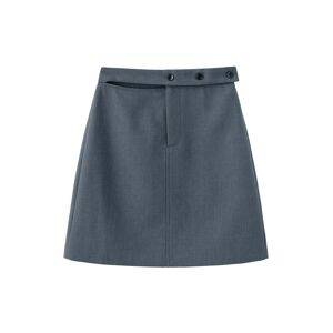 Cubic Cut Out Tailored Mini Skirt Blue L female