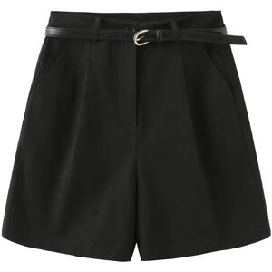 Cubic Pleated Tailored Shorts Black S female