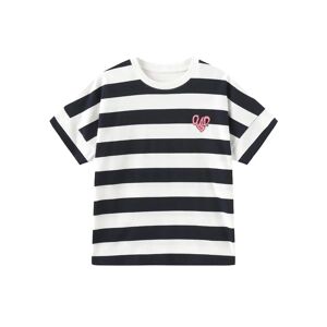 CUBIC Heart Oversized Striped T-Shirt Navy S female