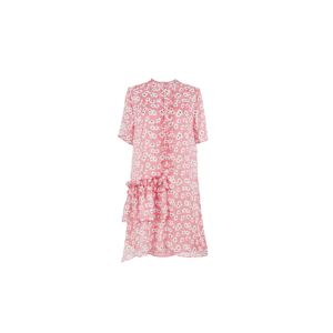 Cubic Mid-Length Floral Dress Pink S female