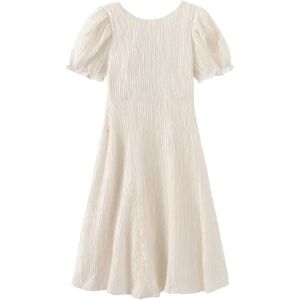 Cubic Open Back Pleated Midi Dress White S female