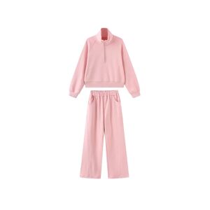 Cubic Pure Cotton Sports Leisure Suit Pink M female