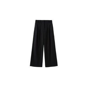 Cubic Wide Leg Double Pleated Trousers Black L female