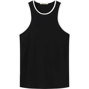 Cubic Contrast Cutaway Tank Top Black UN female