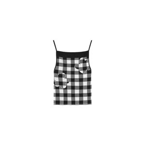 Cubic Checkered Knit Camisole top Black S female