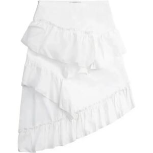 Cubic Ruffled Asymmetrical Skirt White S female