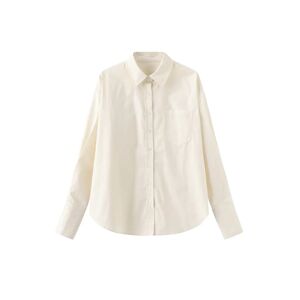 Cubic Classic Shirt with Turn-Up Cuffs Wheat M female