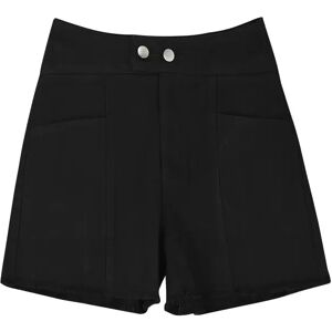 Cubic Raw Edge Paneled Mini Shorts Black S female