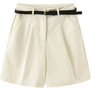 Cubic Pleated Tailored Shorts White L female