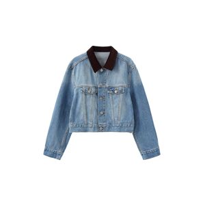 Cubic Light Blue Short Denim Jacket Blue UN female