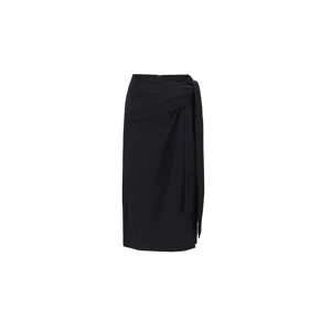 Cubic Black Belted Slit Pencil Skirt Black L female