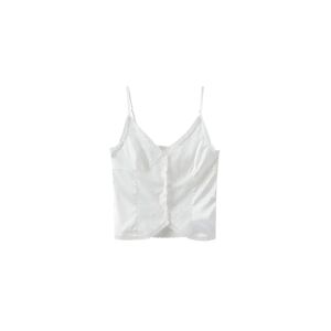 Cubic Embroidered lace Tank Top White M female