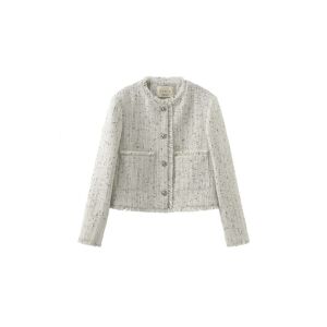 Cubic Tweed Short Jacket White M female