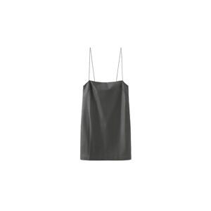 Cubic Sleeveless Dress With Cord Straps Gray S female