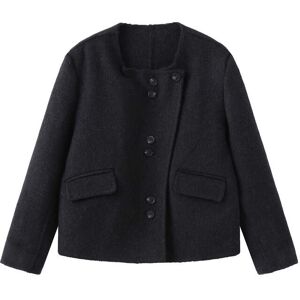 Cubic Black Melton Cashmere Blazer Black UN female