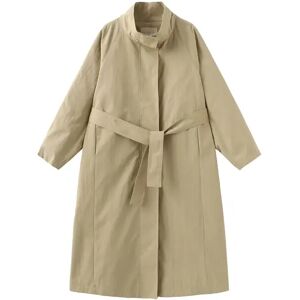 Cubic Single Breasted Trench Coat Khaki S female