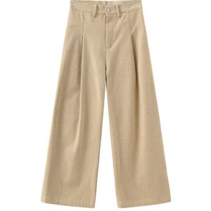 Cubic Light Colored Wide Leg Jeans khaki S female