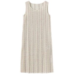 Cubic Beige Knitted Mesh Sleeveless Dress Beige UN female