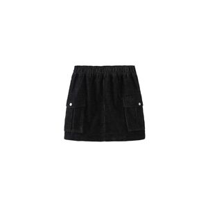 Cubic Corduroy Vintage Casual Mini Skirt Black M female