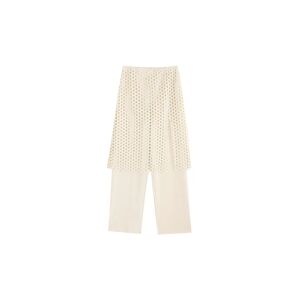 Cubic Fine Wide Leg Trousers with Skirt Beige S female