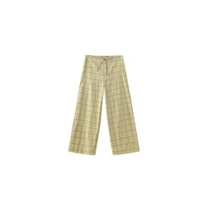 Cubic Wide Leg Casual Pants in Yellow Check Yellow UN female