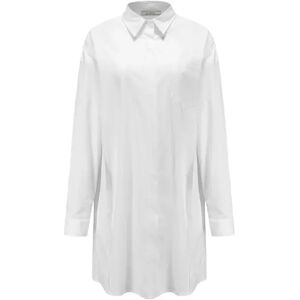 Cubic Side Placket Dress White M female