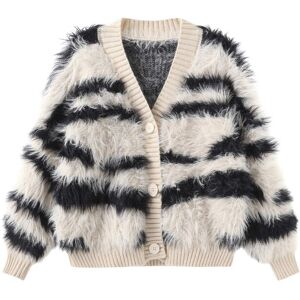 Cubic Fluffy Zebra Knitwear Cardigan White UN female