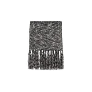 Cubic Strapless Long Tassel Knit Top Black UN female