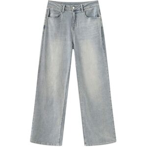 Cubic High Waisted Wide Leg Jeans Blue M female