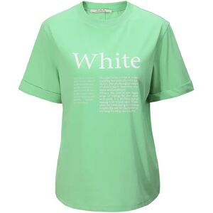 Cubic Meaning of Colour Printed T-Shirt Green UN female