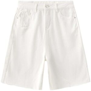 Cubic Denim Bermuda Shorts White XL female