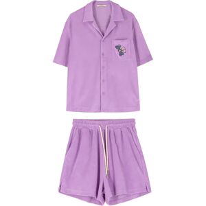 Cubic Bone and Bow Embroidered Pyjamas Set Purple S female