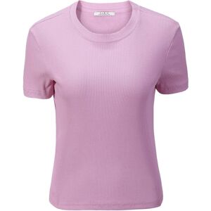 Cubic Classic Fit Crew Neck Cotton T-Shirt Pink UN female