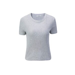 Cubic Classic Fit Crew Neck Cotton T-Shirt Gray UN female