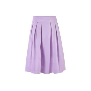 Cubic High Waist Pleated Round Cotton Skirt Thistle S female