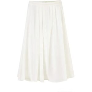 Cubic A-line Pleated Midi Skirt White XS female