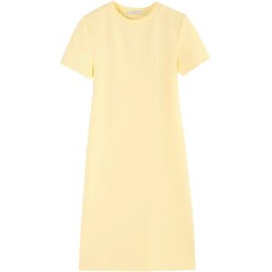 Cubic Back Cut Out Jersey Dress Yellow M female