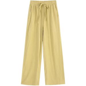 Cubic Elastic Waist Wide Leg Trousers Yellow M female