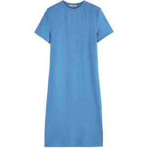 Cubic Back Cut Out Jersey Dress Blue M female