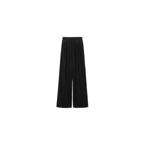 Cubic High Waisted Wide Leg Velvet Trousers Brown M female