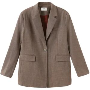 Cubic Oversized Single Breasted Boyfriend Blazer Saddle Brown UN female