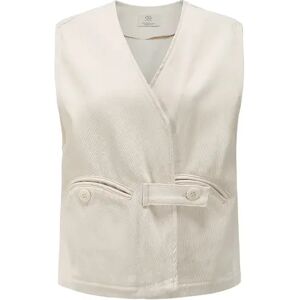 Cubic Cropped Double Breasted Waistcoat Beige UN female