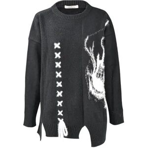 Cubic Guitar Jacquard Knit Sweater Black UN female