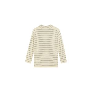 Cubic High Neck Striped Knitted Top Light Yellow UN female
